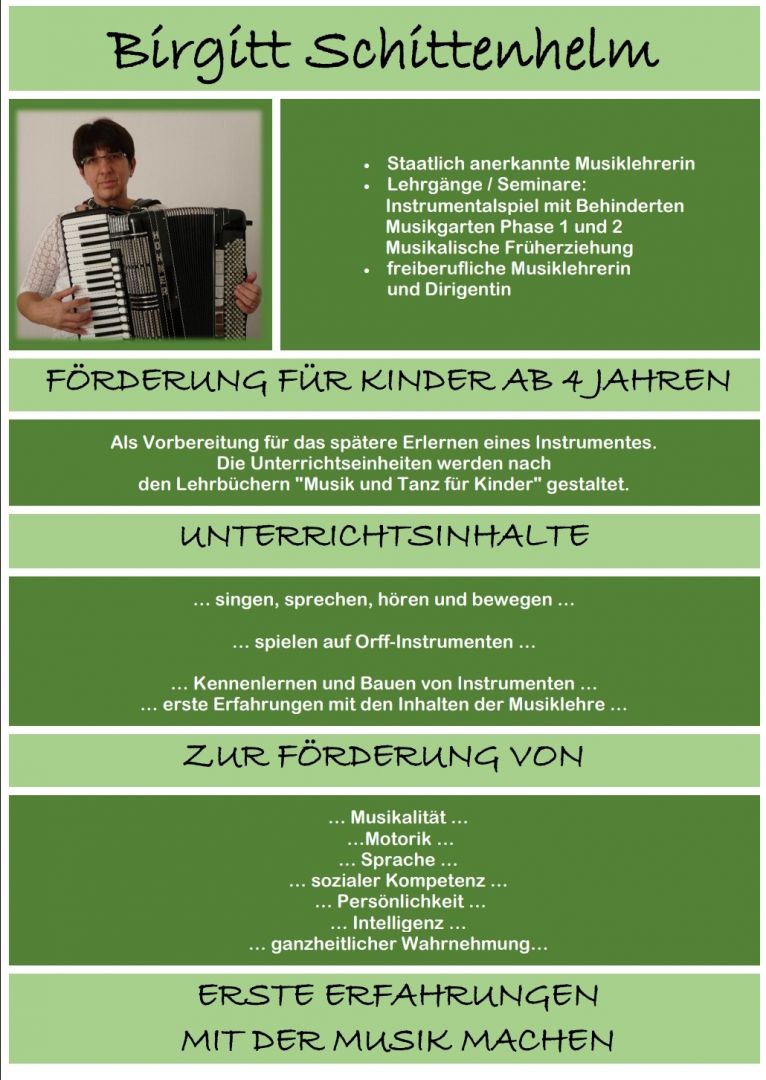Musikalische Fruherziehung Harmonika Spielring Baiersbronn